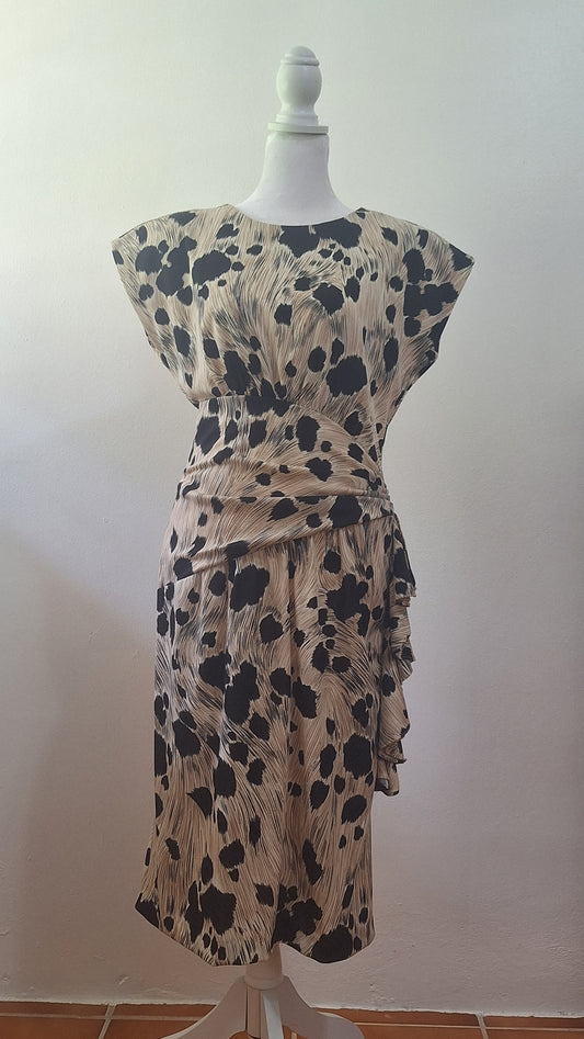 Vestido SENECA Vintage (crema con manchas negras)